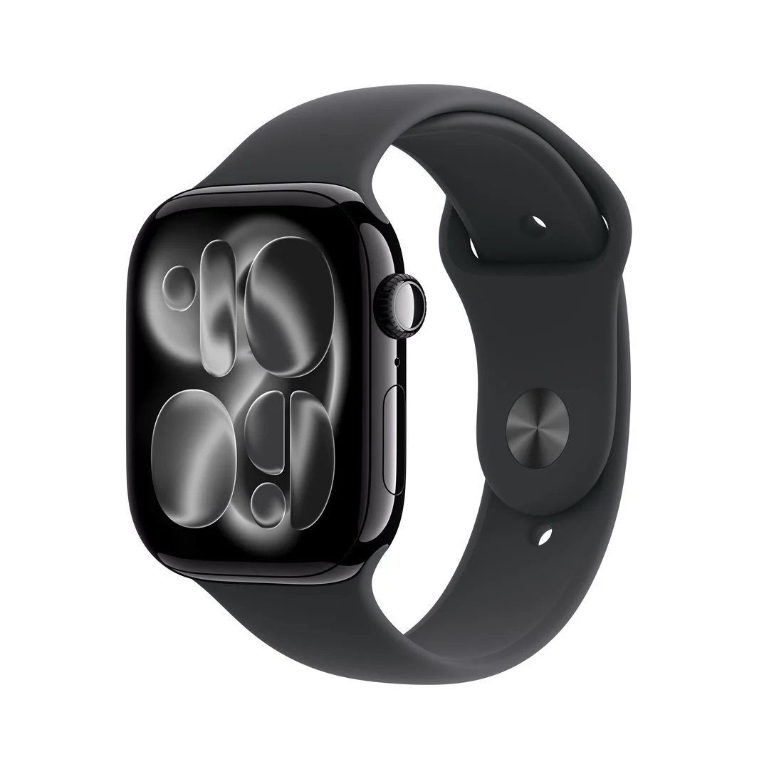 Apple Watch Series 11 jet black aluminium 46mm 5G black sport band Size S/M