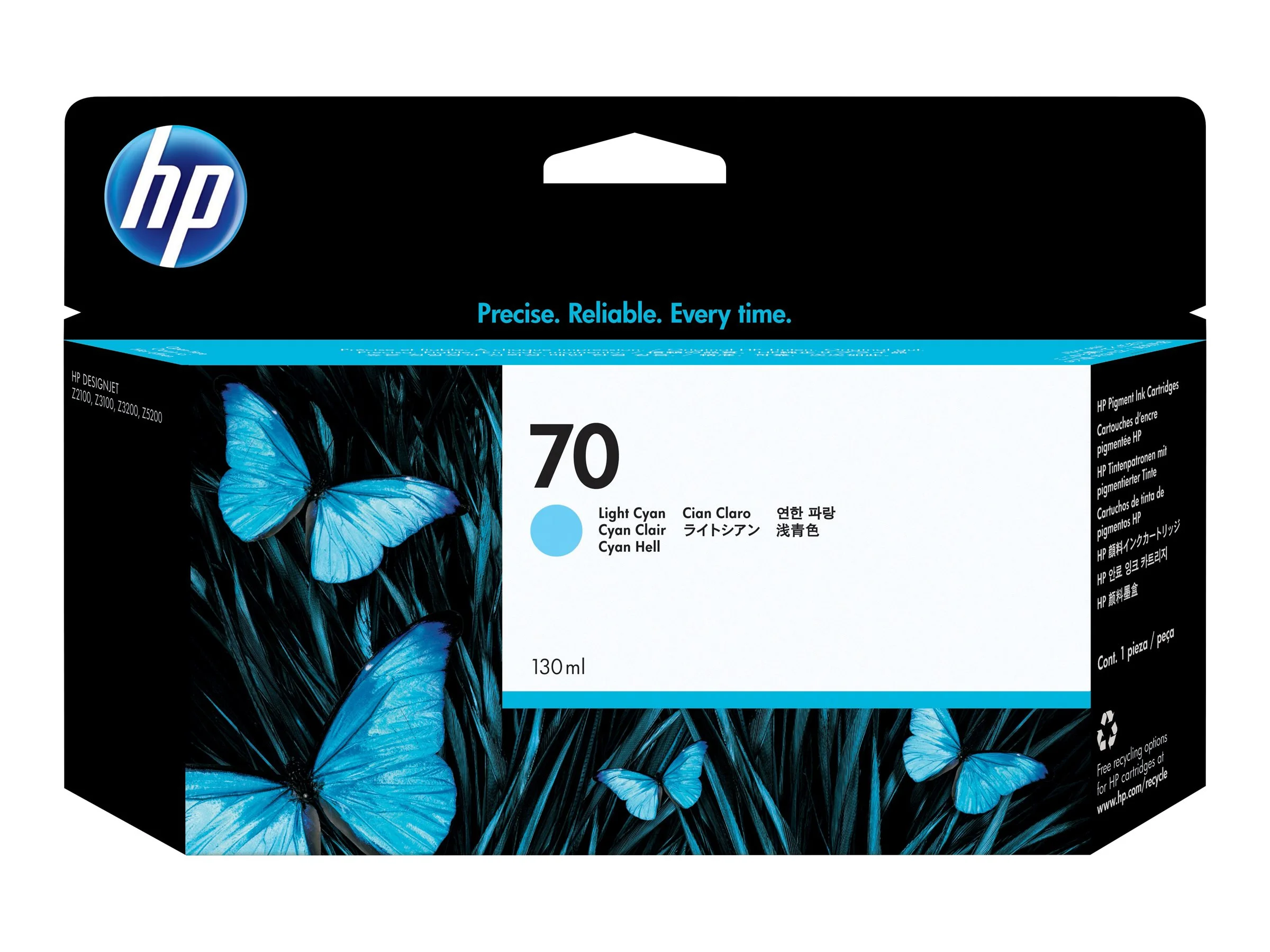 HP 70 Tinte cyan light Vivera 130 ml
