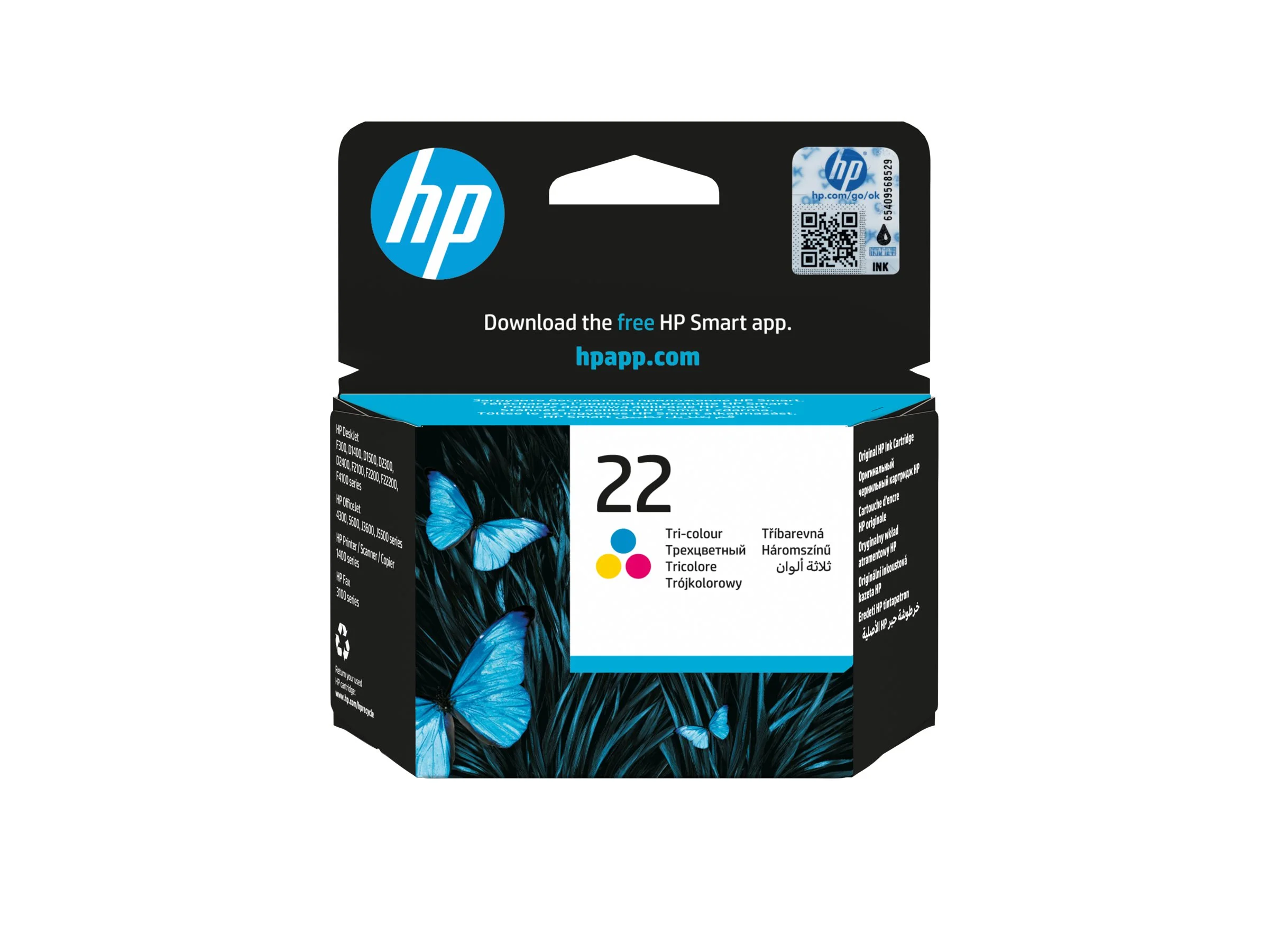 HP 22 original ink cartridge tri-colour