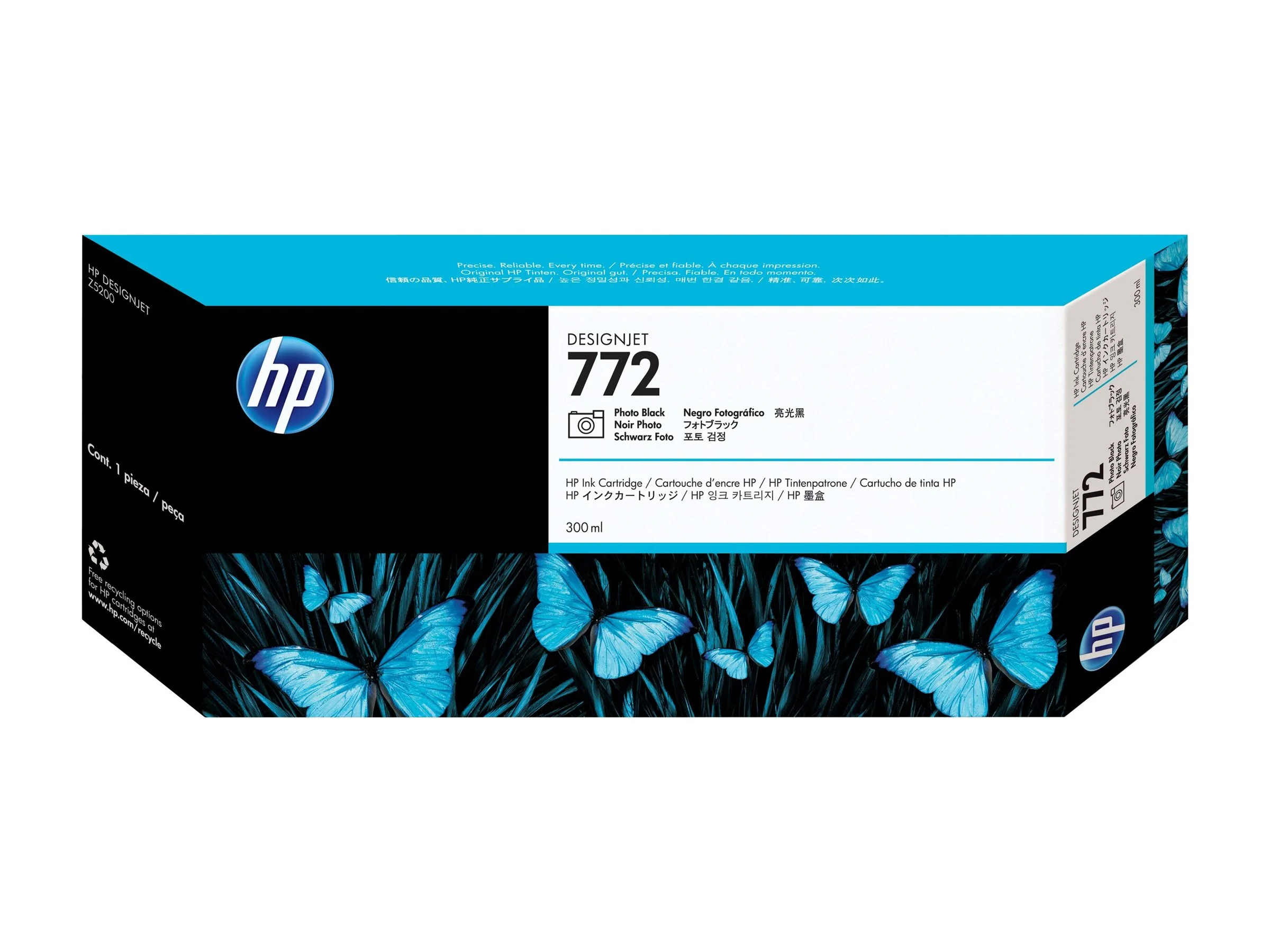 HP 772 Tinte 300ml foto schwarz