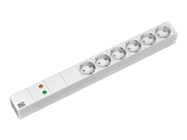 BACHMANN 48,26cm Steckdosenleiste 6-fach