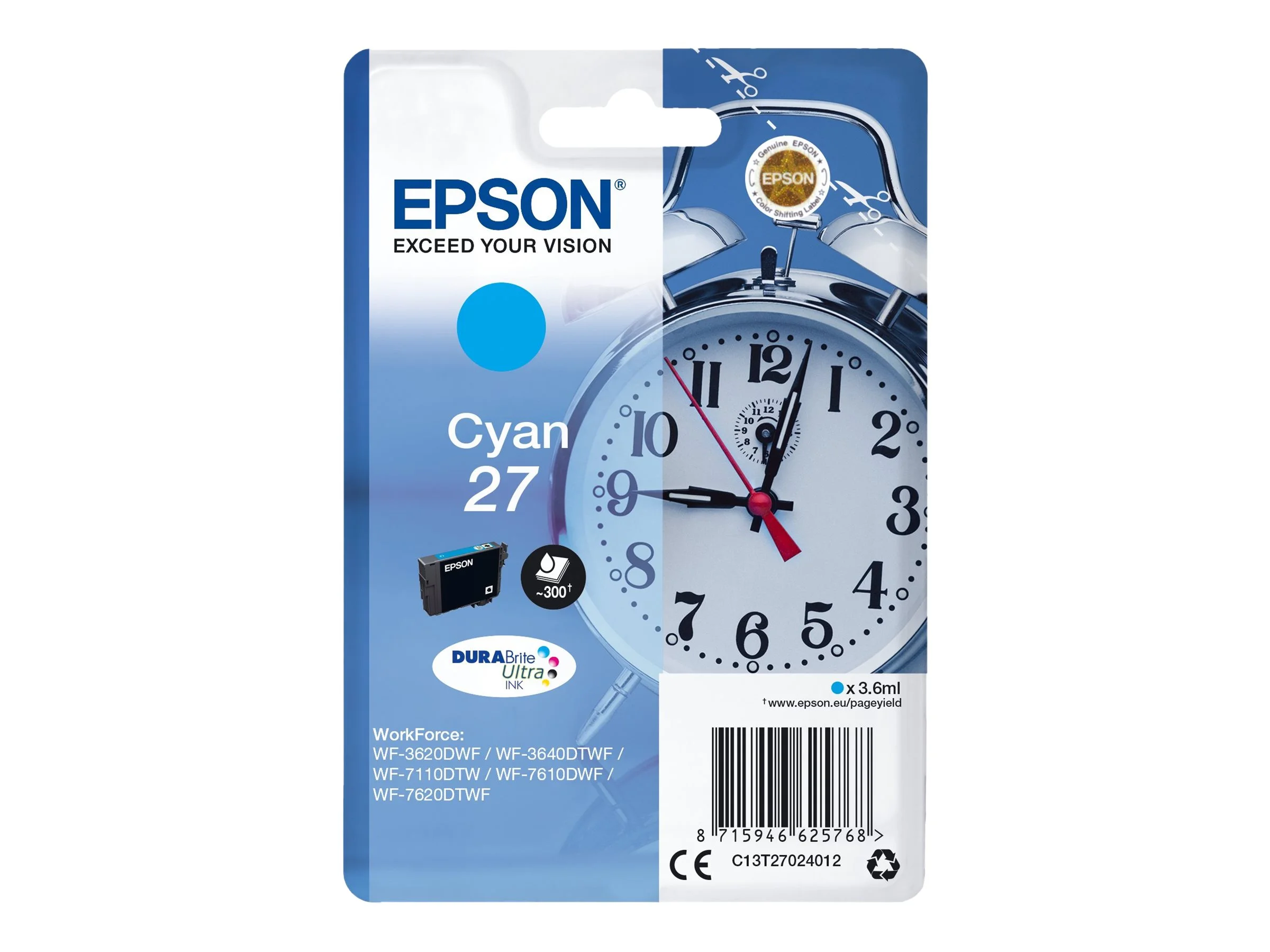 EPSON 1LB 27 ink cartridge cyan