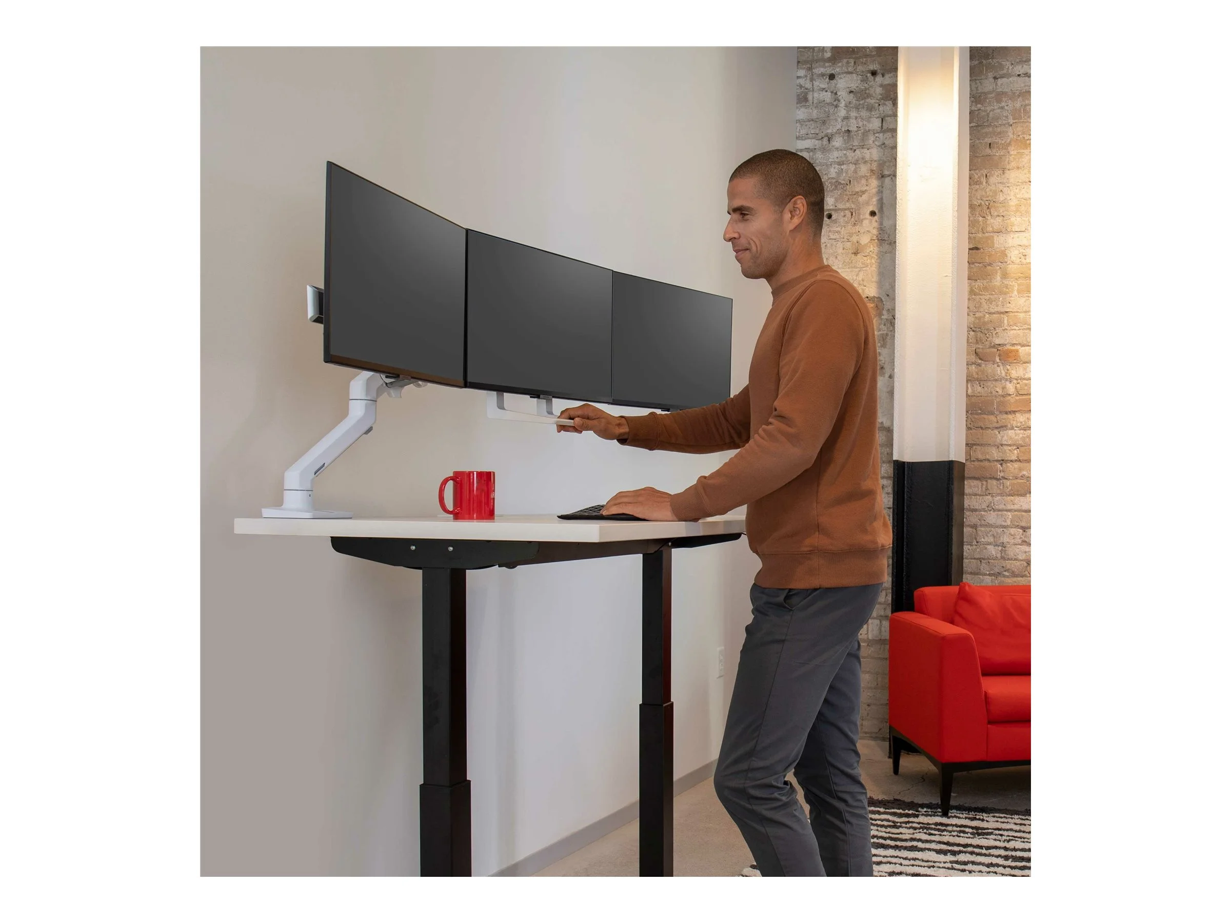 ERGOTRON HX Triple Monitor Bow Kit weiss