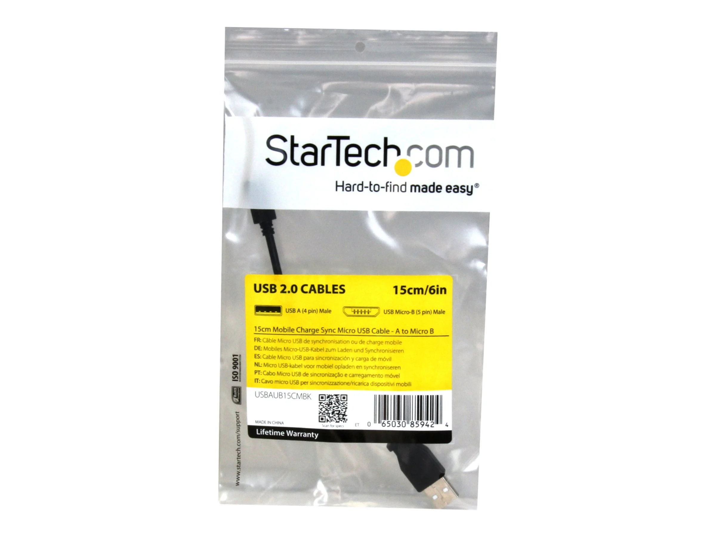 STARTECH 15cm USB / Slim Micro USB Cbl