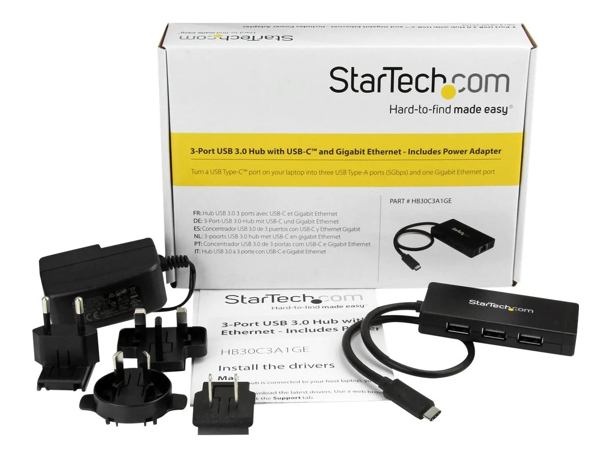 STARTECH 3-Port USB 3.0 Hub with USB-C