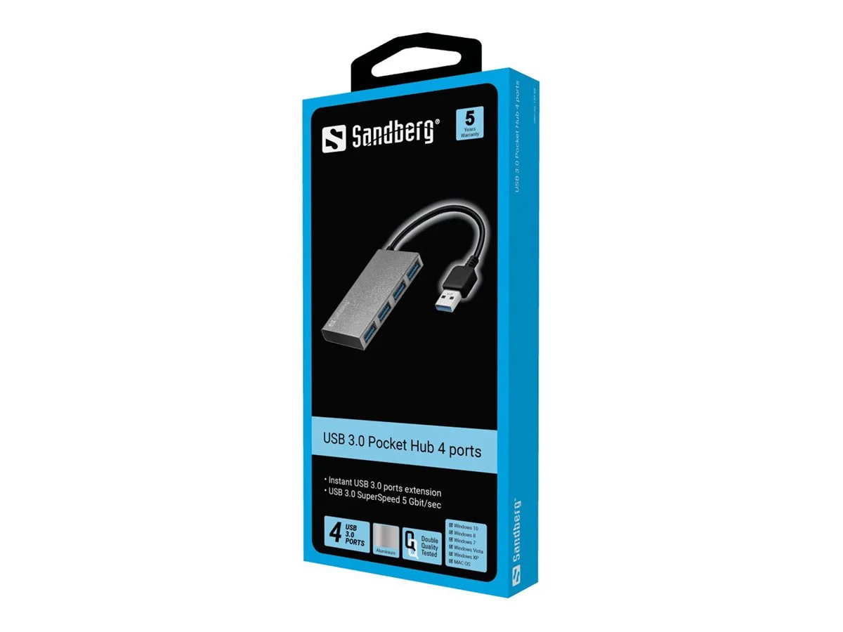 SANDBERG USB 3. Pocket Hub 4 ports