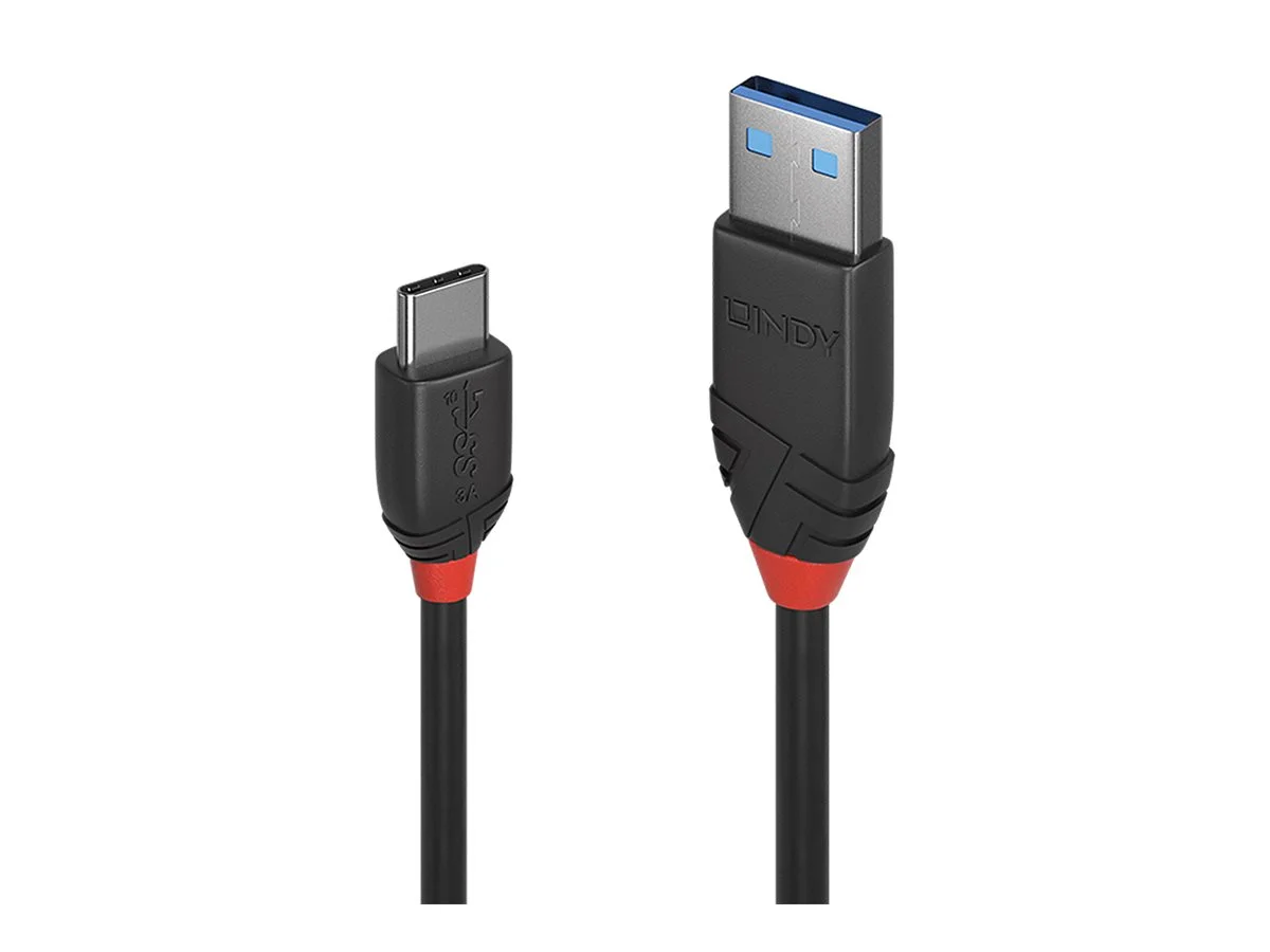 LINDY 1m USB 3.2 C/A Kabel 3A Black