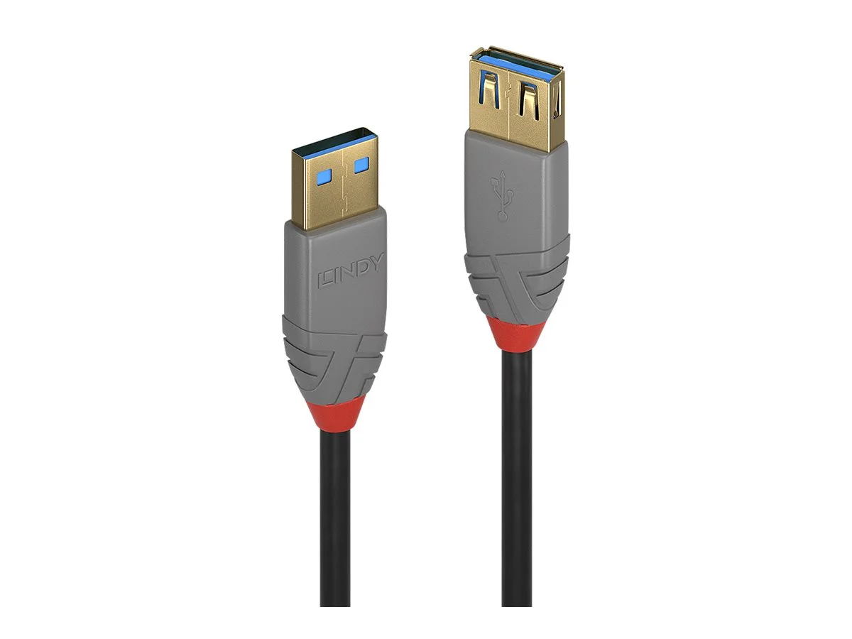 LINDY 3m USB 3.0 A m/f Kabel Anthra