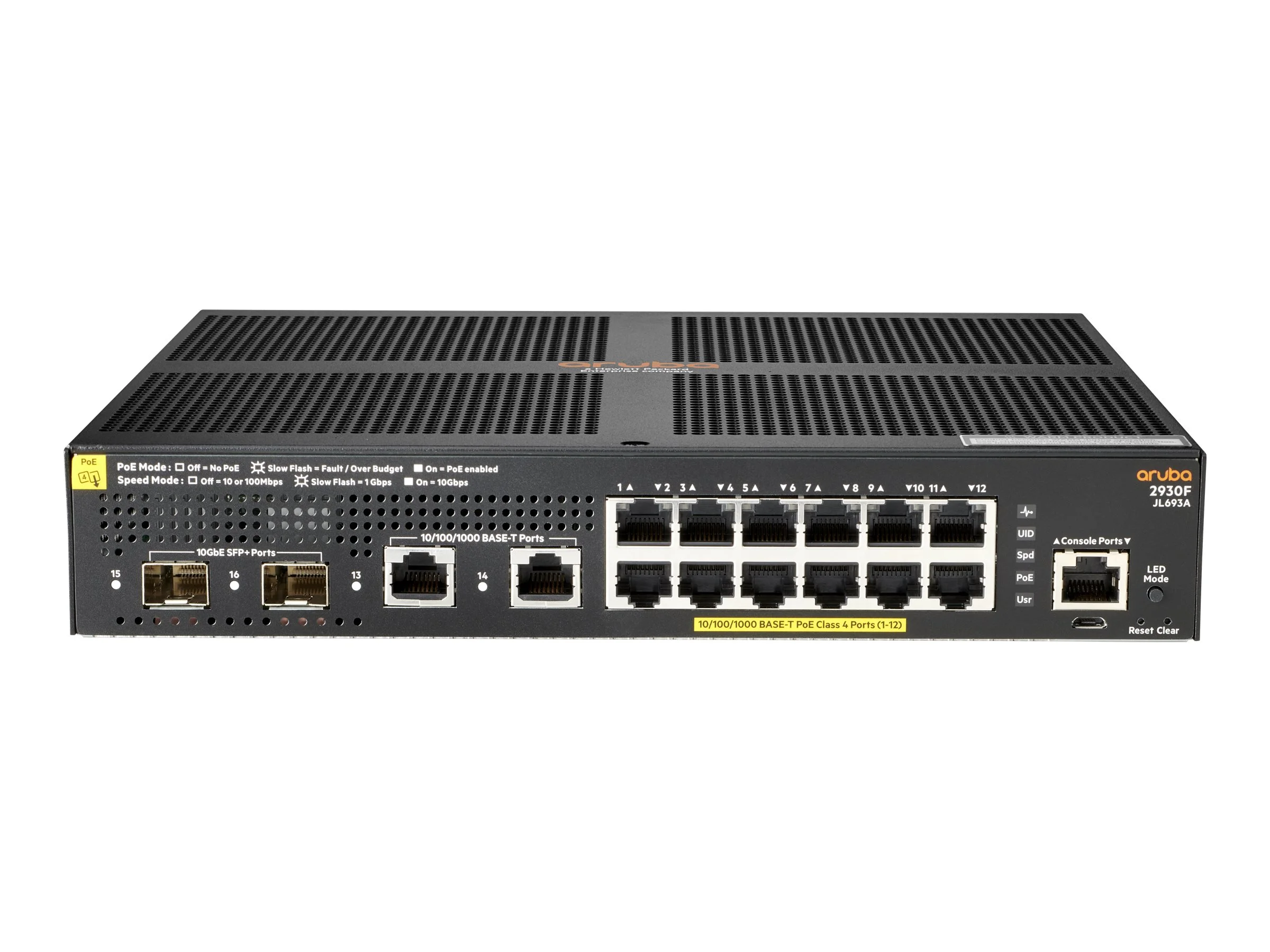 HPE Aruba 2930F 12G PoE+ Swch Europe