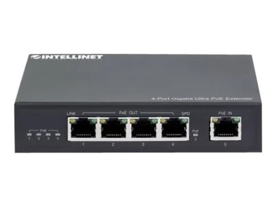 INT 4Port Gig PoE-Extender bis 90W Out