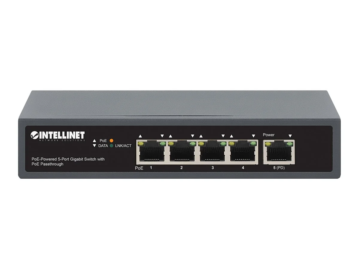 INT Gigabit PoE+ Switch 4x POE+ 1x POE++