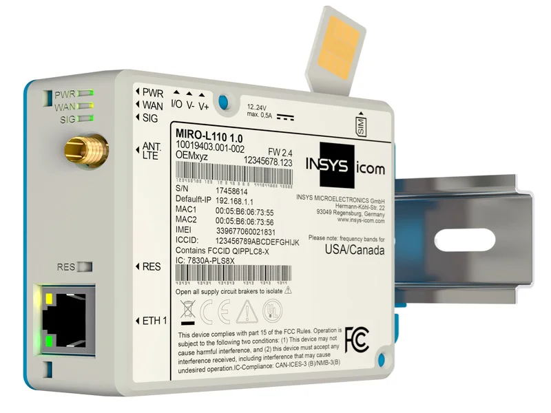 INSYS icom MRX5 LTE450 mod. LTE-Router