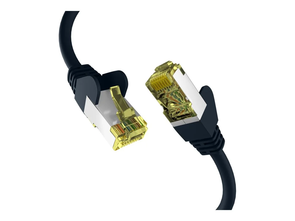 EFB Netzwerkkabel CAT6a S/FTP 0,15m sw