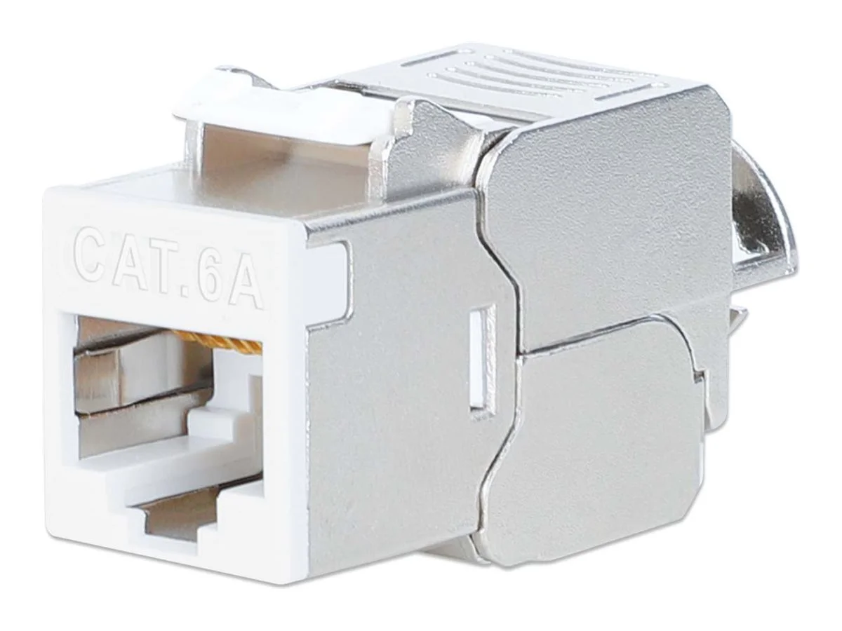 INT Cat6a 10G STP Keystone-Modul weiss