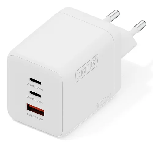 DIGITUS USB GaN Ladegerät 100W 2x USB-C