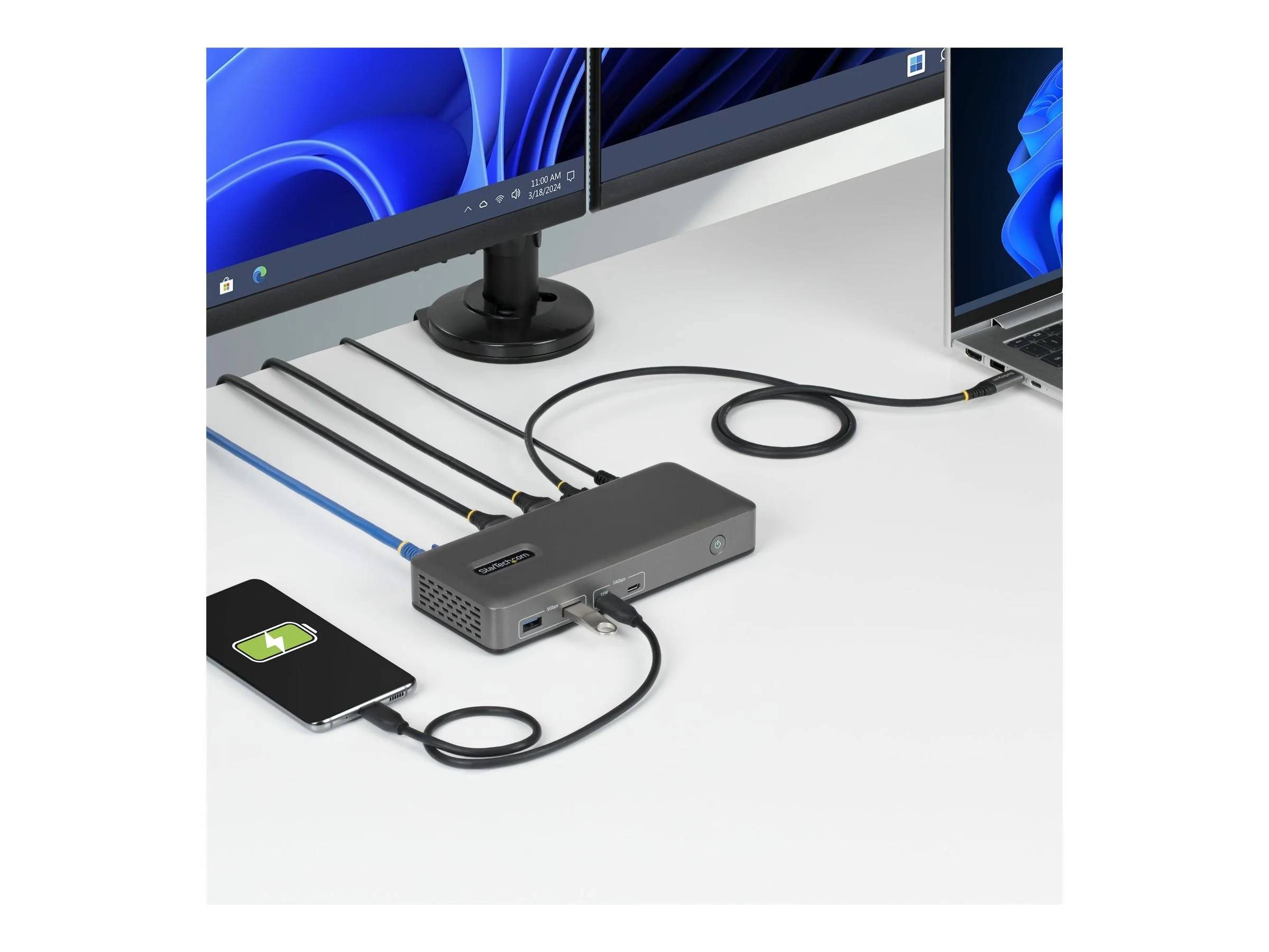 STARTECH USB-C Dock 2x HDMI 100W PD