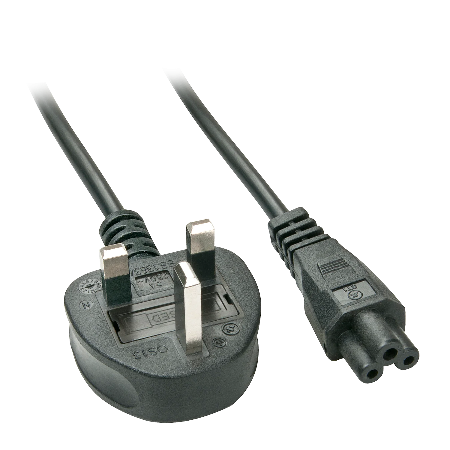 2m Netzkabel UK 3 Pin an C5