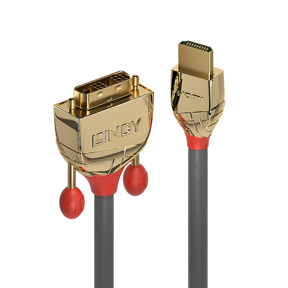 2m HDMI an DVI Kabel, Gold Line