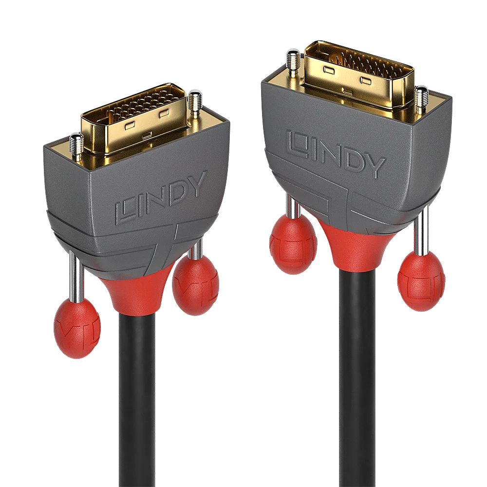 2m DVI-D Dual Link Kabel, Anthra Line