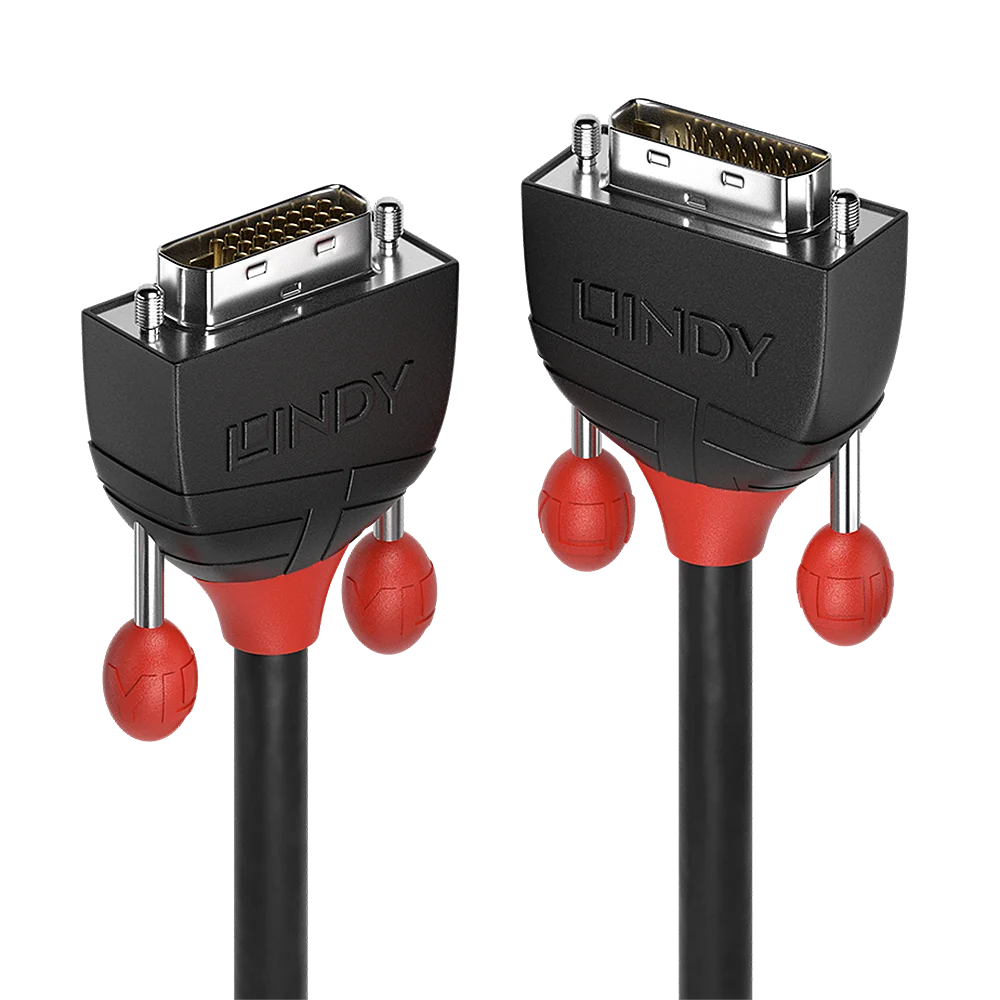 1m DVI-D Dual Link Kabel, Black Line