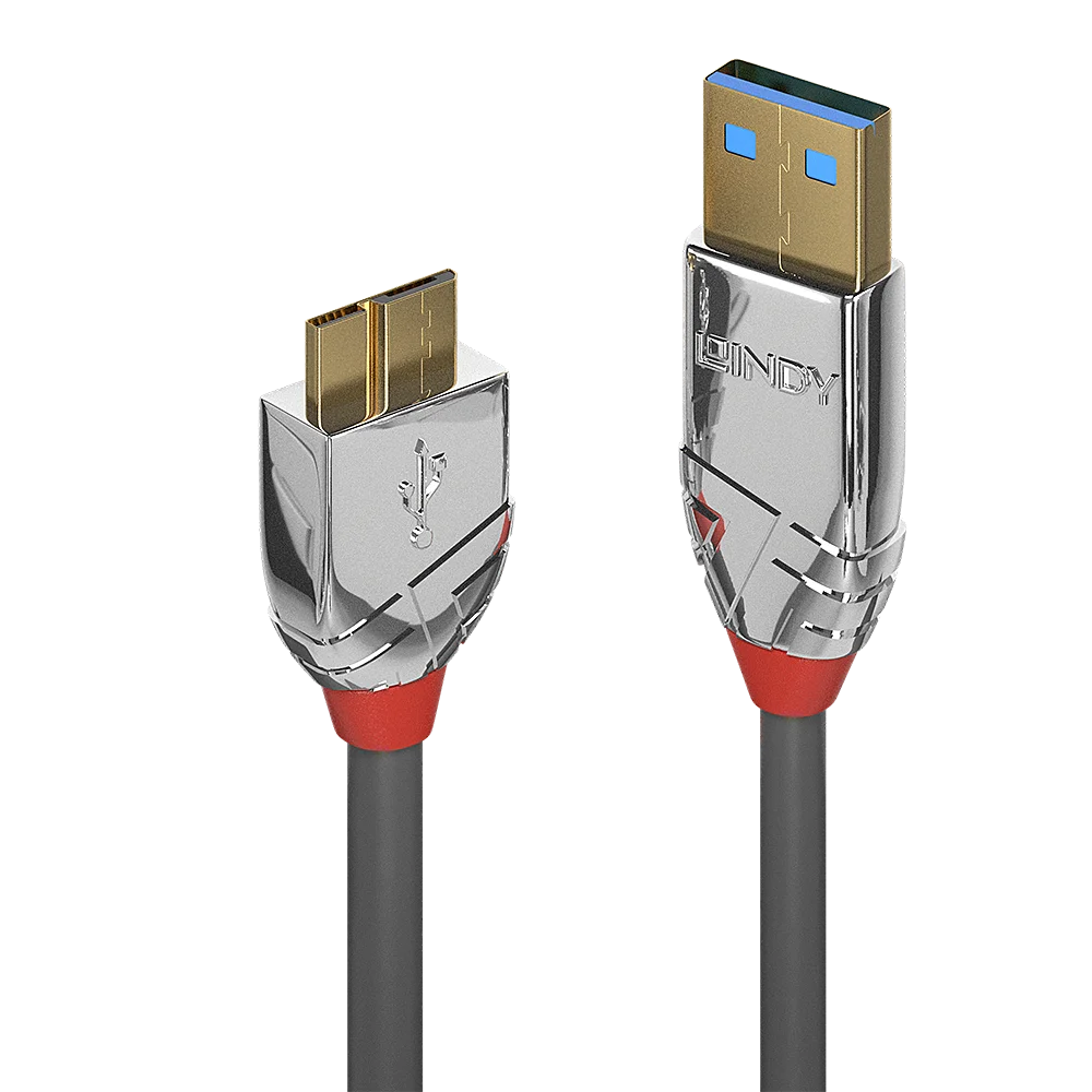1m USB 3.2 Typ A an Micro-B Kabel, 5Gbit/s, Cromo Line