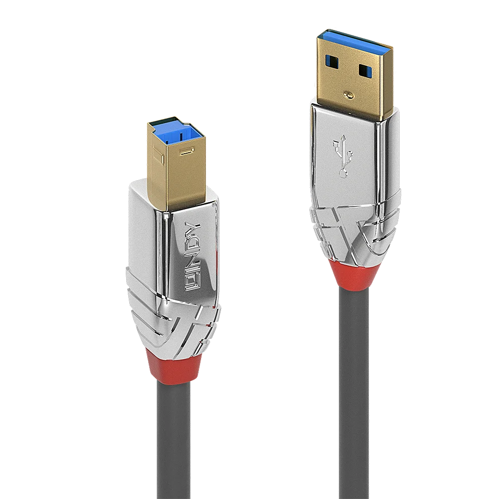 5m USB 3.2 Typ A an B Kabel, 5Gbit/s, Cromo Line