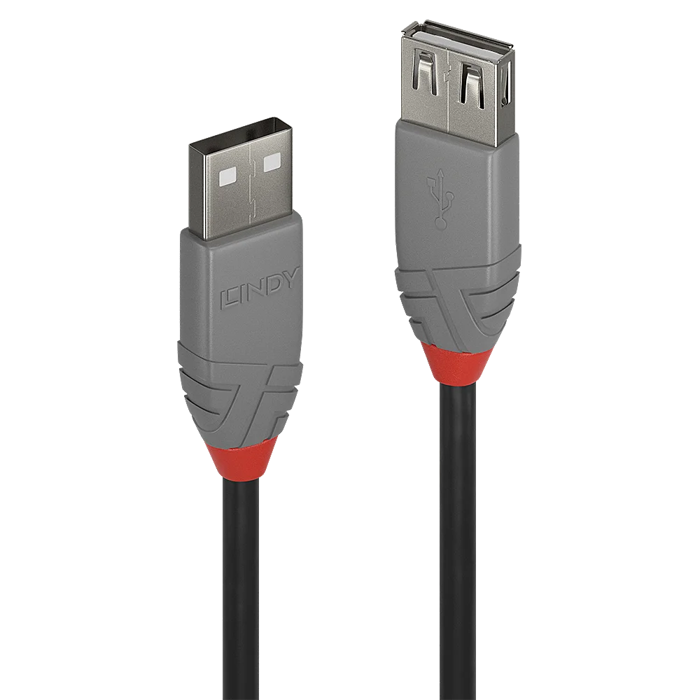 3m USB 2.0 Typ A Verlängerungskabel, Anthra Line