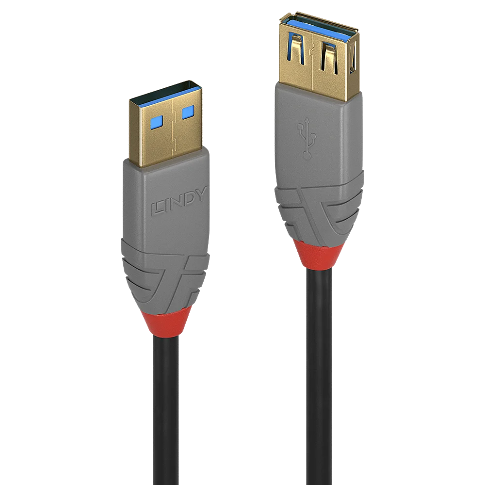 0.5m USB 3.2 Typ A Verlängerungskabel, 5Gbit/s, Anthra Line