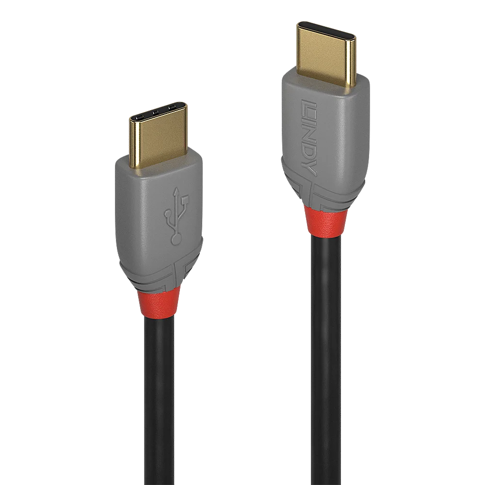 2m USB 2.0  Typ C Kabel, 60W PD, Anthra Line