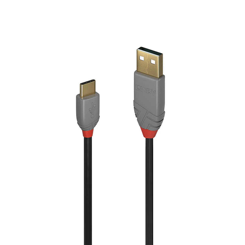 0.5m USB 2.0  Typ A an C Kabel, Anthra Line