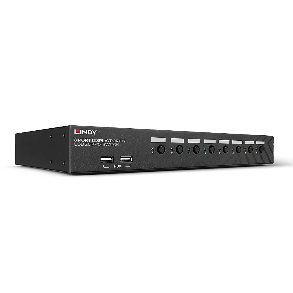 8 Port DisplayPort 1.2 USB 2.0 KVM Switch