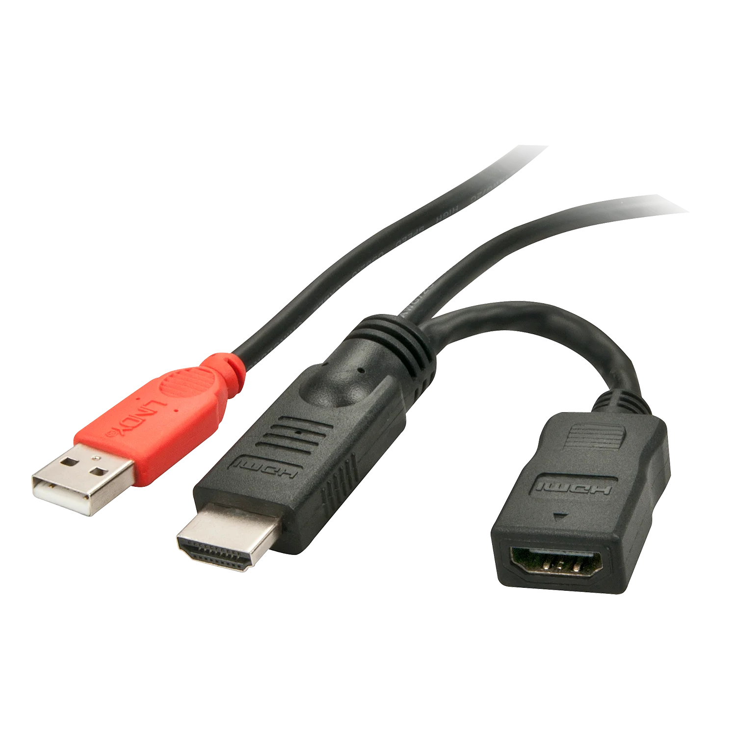 HDMI 1.4  M/F Stromeinspeisungsadapter mit USB Typ A Stecker (ca. 15cm)