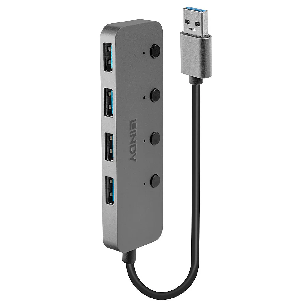 4 Port USB 3.0 Hub mit Ein-/Ausschaltern