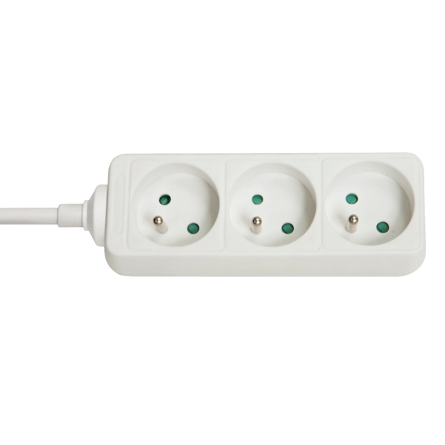 3-fach Schuko Steckdosenleiste für Frankreich, Weiß