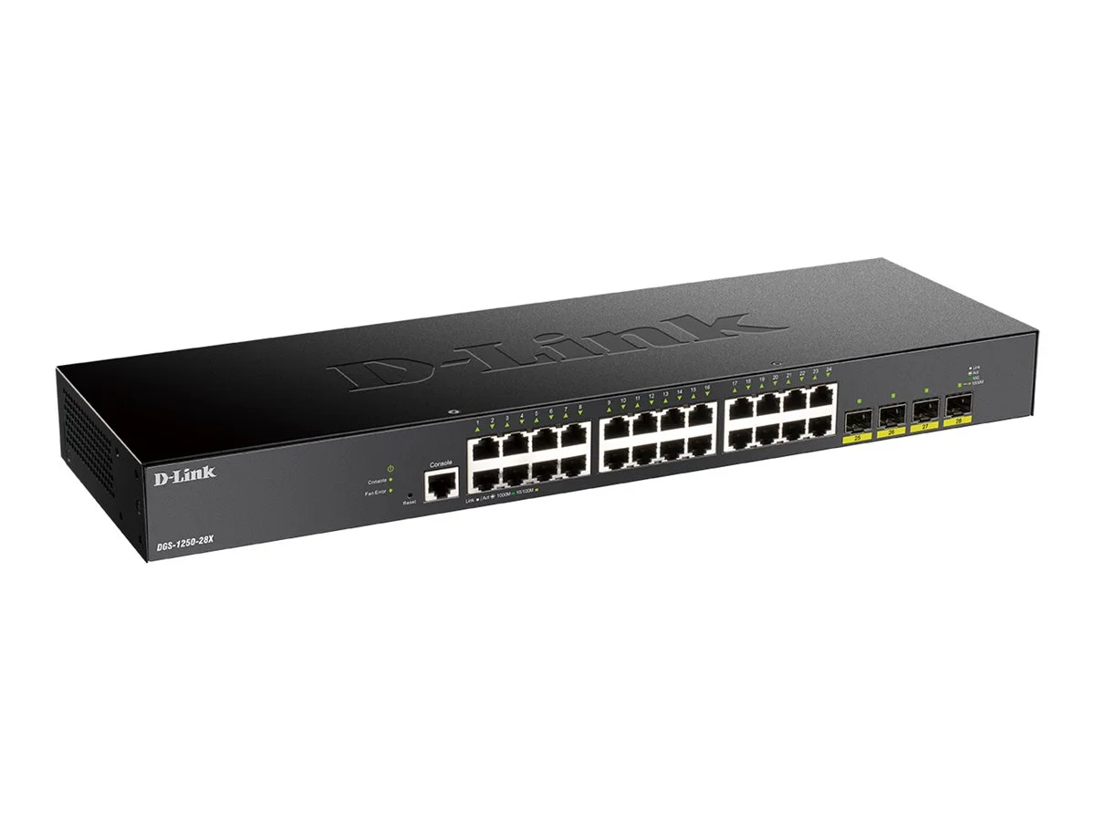 D-Link Switch DGS-1250-28X/E 24xGBit/4xSFP+ 19" Managed