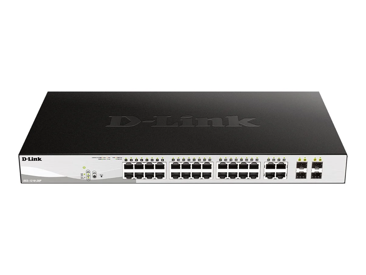 D-Link Switch DGS-1210-28P/E 24xGBit/4xSFP 19" Managed PoE (193W)