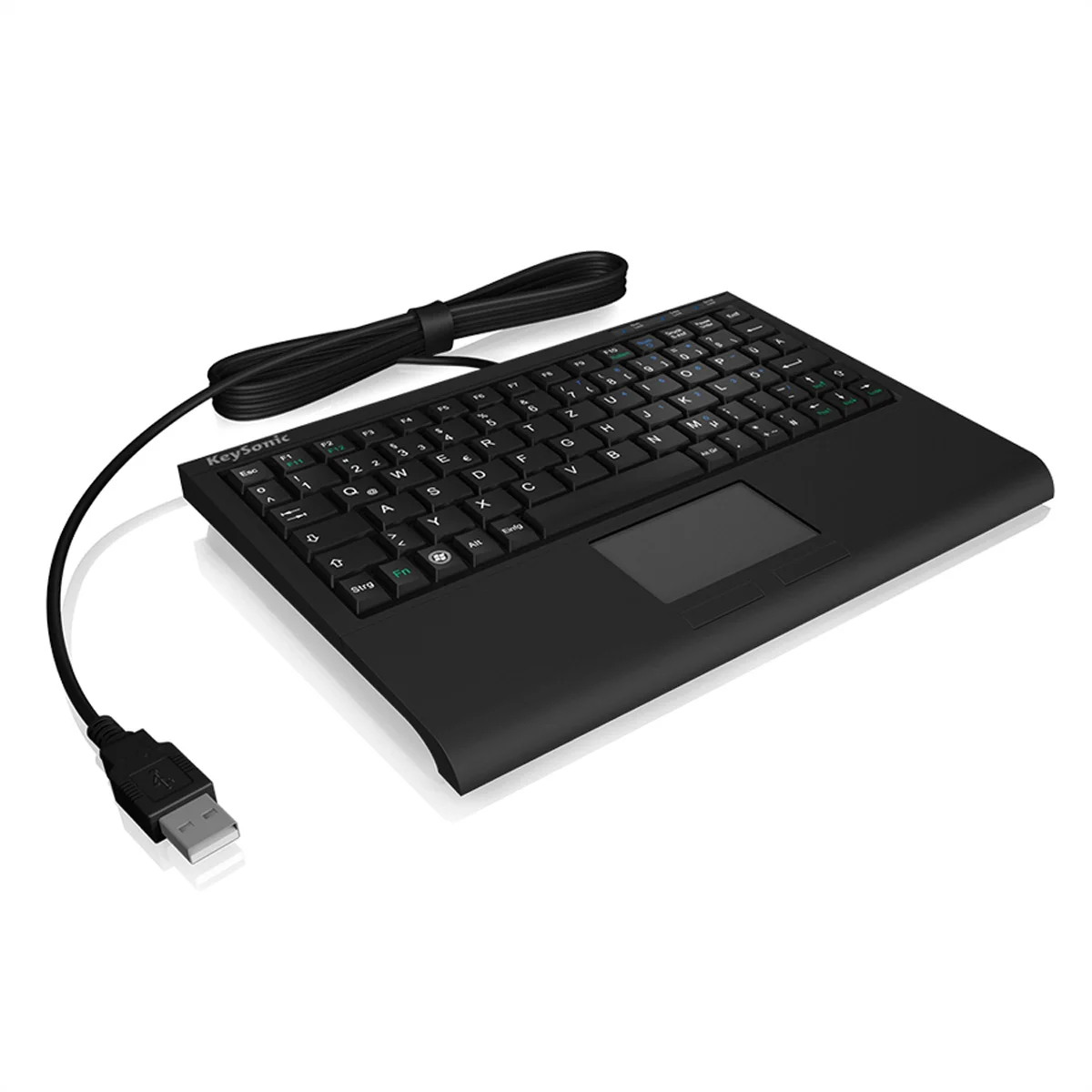 KeySonic ACK-3410 Super Mini Tastatur mit integriertem Smart-Touchpad