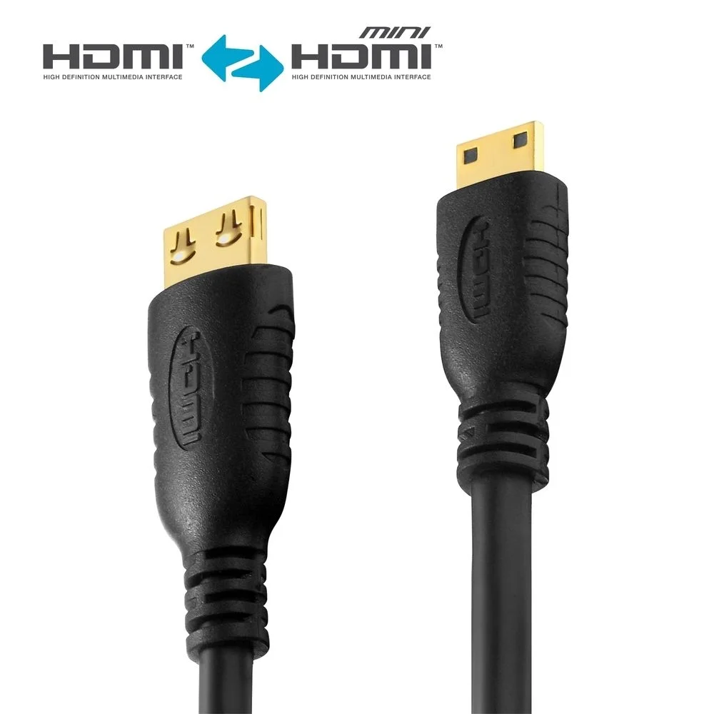 Zertifiziertes 4K Premium High Speed mini HDMI / HDMI Kabel - schwarz, 1.50m