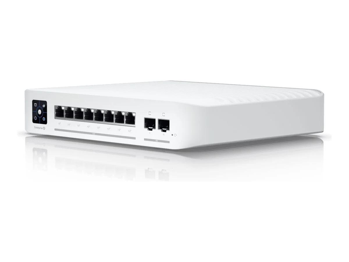 Ubiquiti Switch UniFi 8xRJ45 GBit/2xSFP+ Managed PoE+ 120W Wall-Mountable, 1,3" Touchscreen