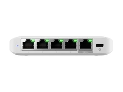 Ubiquiti Switch UniFi 5xRJ45 2.5GBit Compact (incl. NT) Powered by 802.3af/at PoE or USB Type C, Fanless