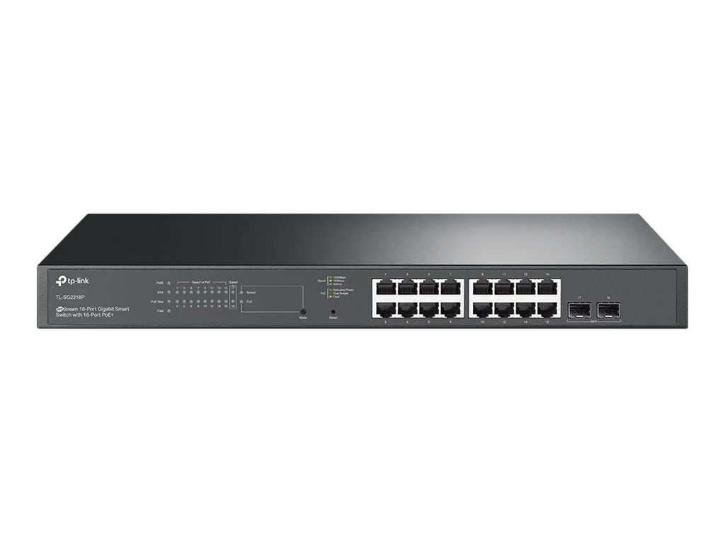 TP-LINK Switch SG2218P 18xGBit/2xSFP Smart Managed Omada SDN  PoE+ Rack Mountable