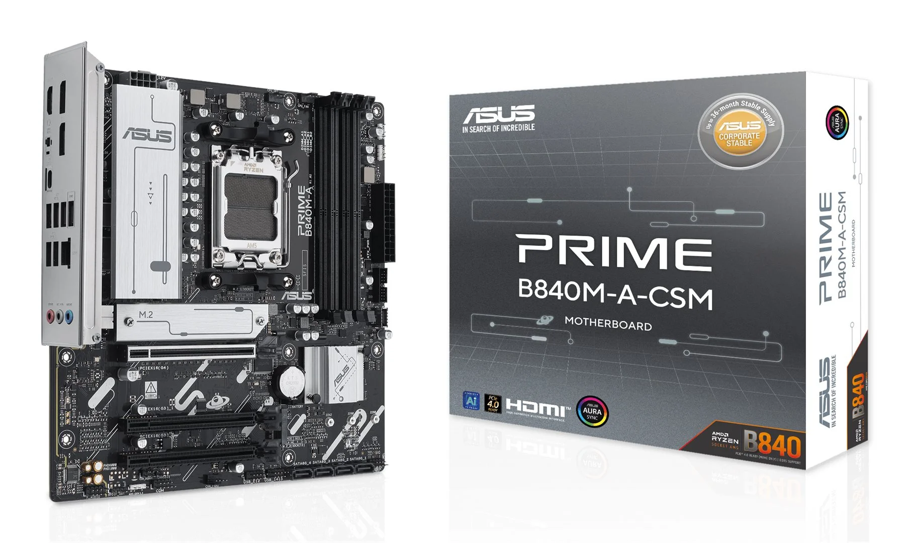 ASUS PRIME B840M-A-CSM AM5 B840/2xDP-HDMI/3xM.2/µATX