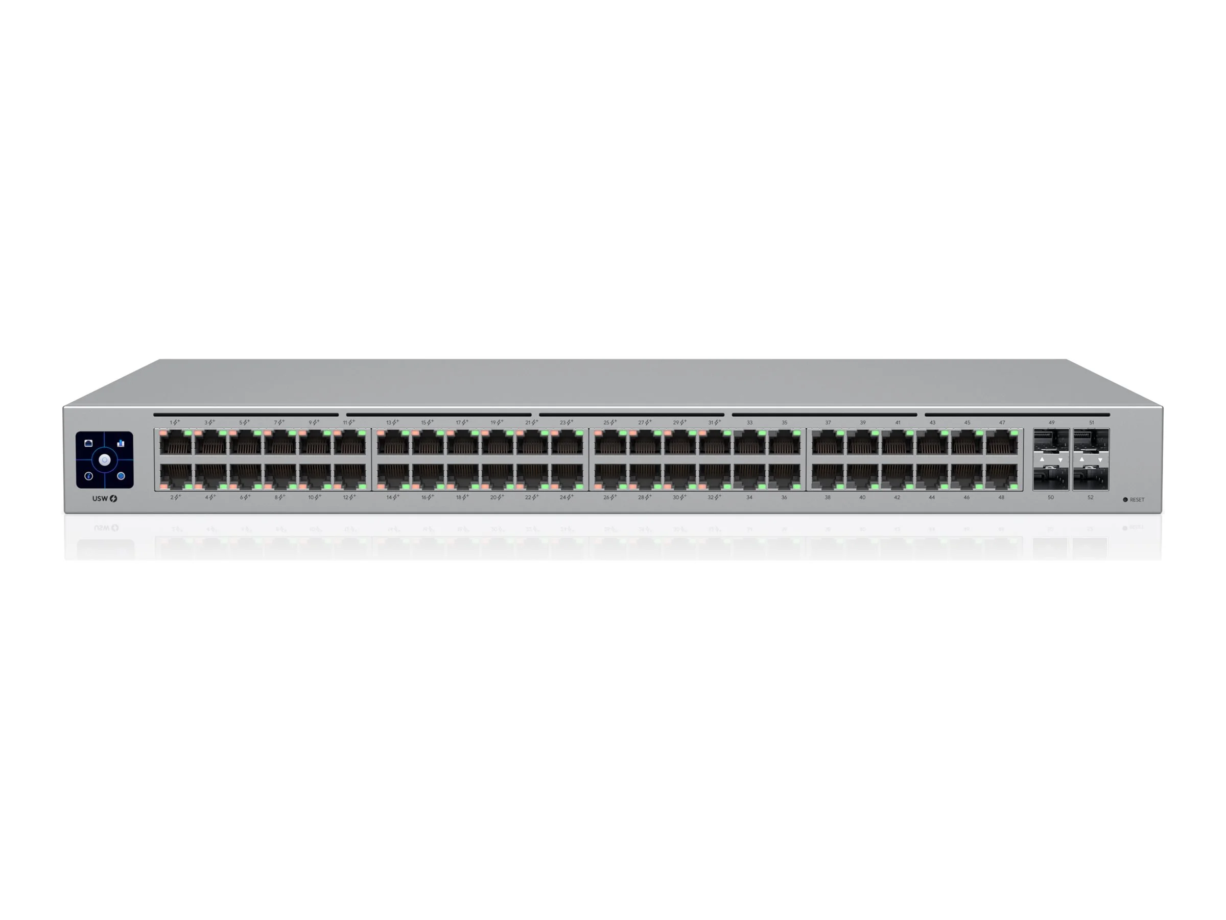 Ubiquiti Switch UniFi 48xRJ45 GBit/4xSFP Managed 32xPoE 195W Gen2 19" Rack-Mountable, 1,3" Touchscreen