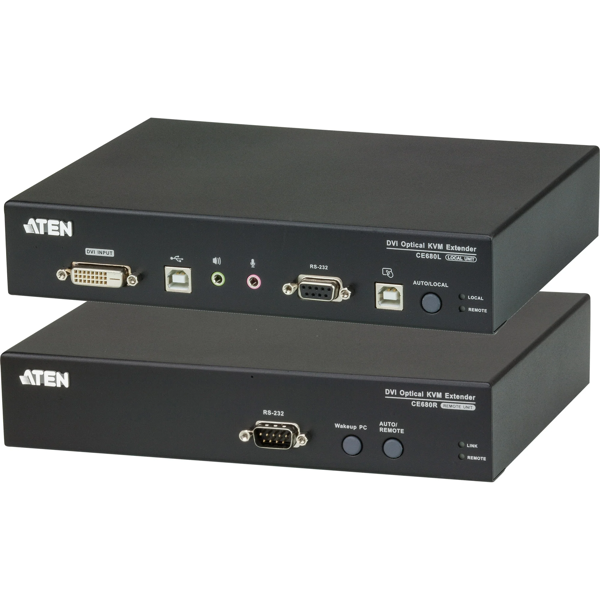 ATEN CE680 Konsolen-Ext., DVI über LWL, USB, RS232, m. Audio, max. 600m via LWL