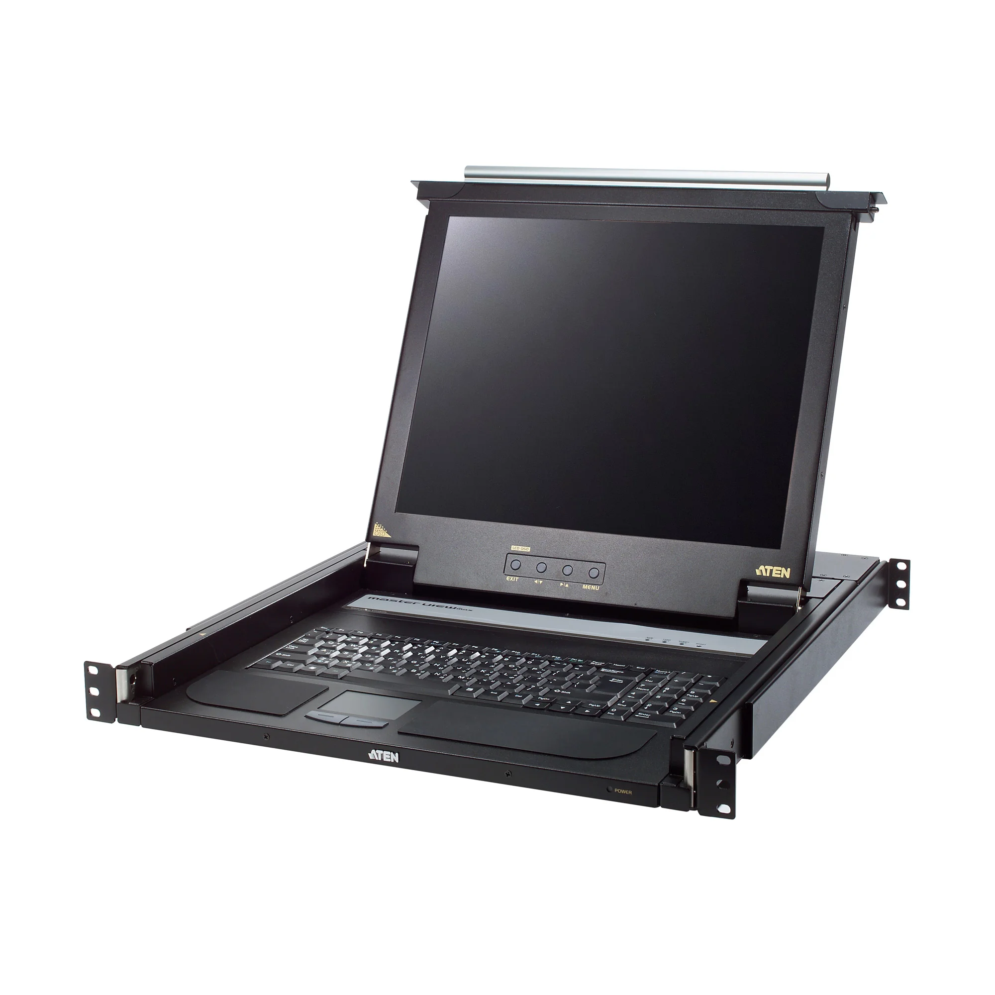 ATEN CL1000M FR Single Rail 17"-LCD-Konsole, 19" 1HE, FR-Layout (PS/2-USB, VGA)