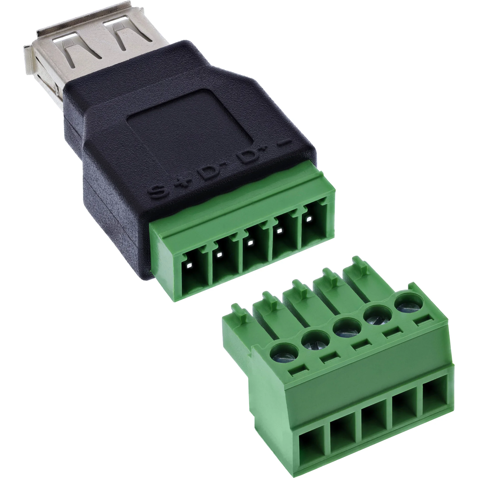 InLine® USB-A Buchse auf Terminalblock, 5-polig, ohne Kabel
