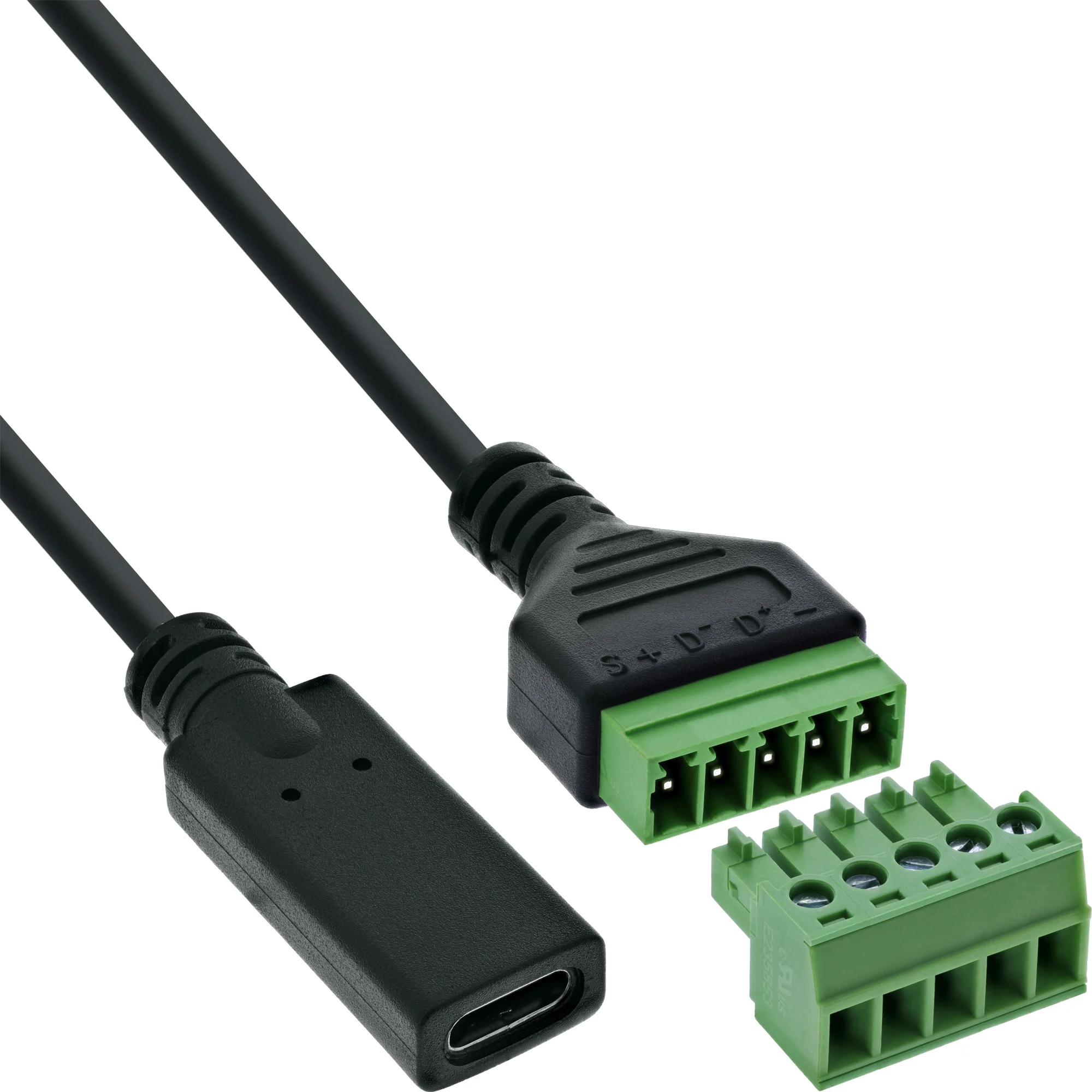 InLine® USB-C Buchse an Terminalblock, 5-polig, mit Kabel