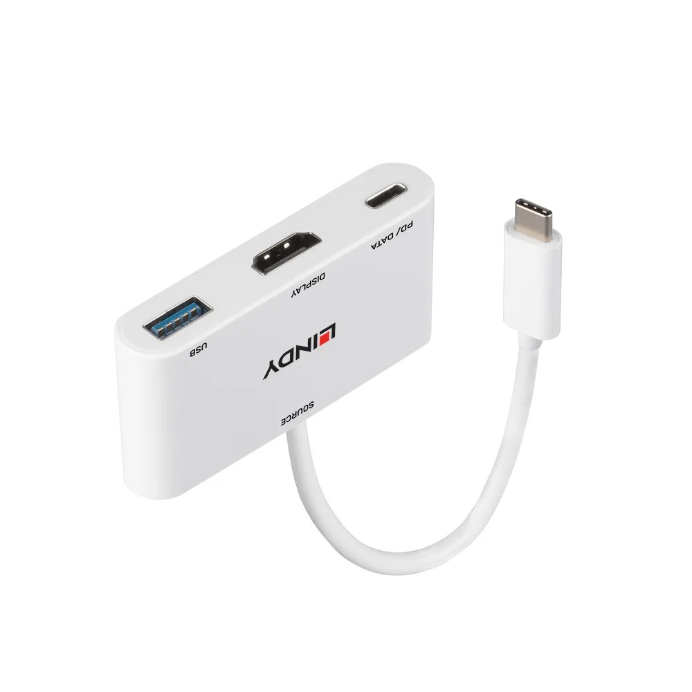 USB 3.2 Typ C auf HDMI Konverter mit USB Typ A Anschluss und Power Delivery