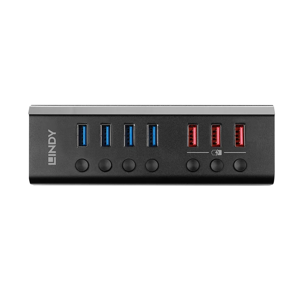 4 Port USB 3.0 Hub mit 3 Schnell-Ladeports