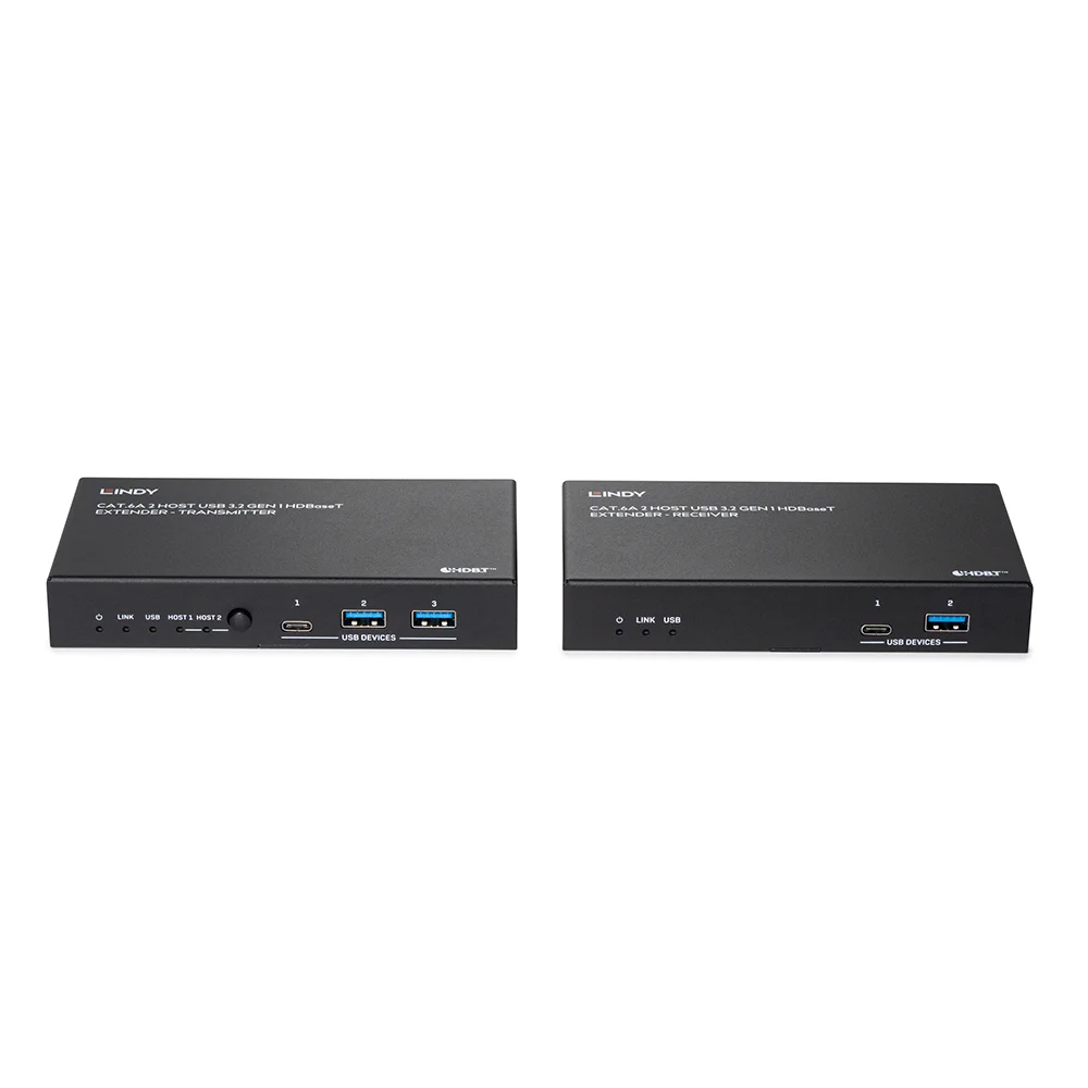 100m Cat.6A 2 Host USB 3.2 Gen 1 HDBaseT Extender